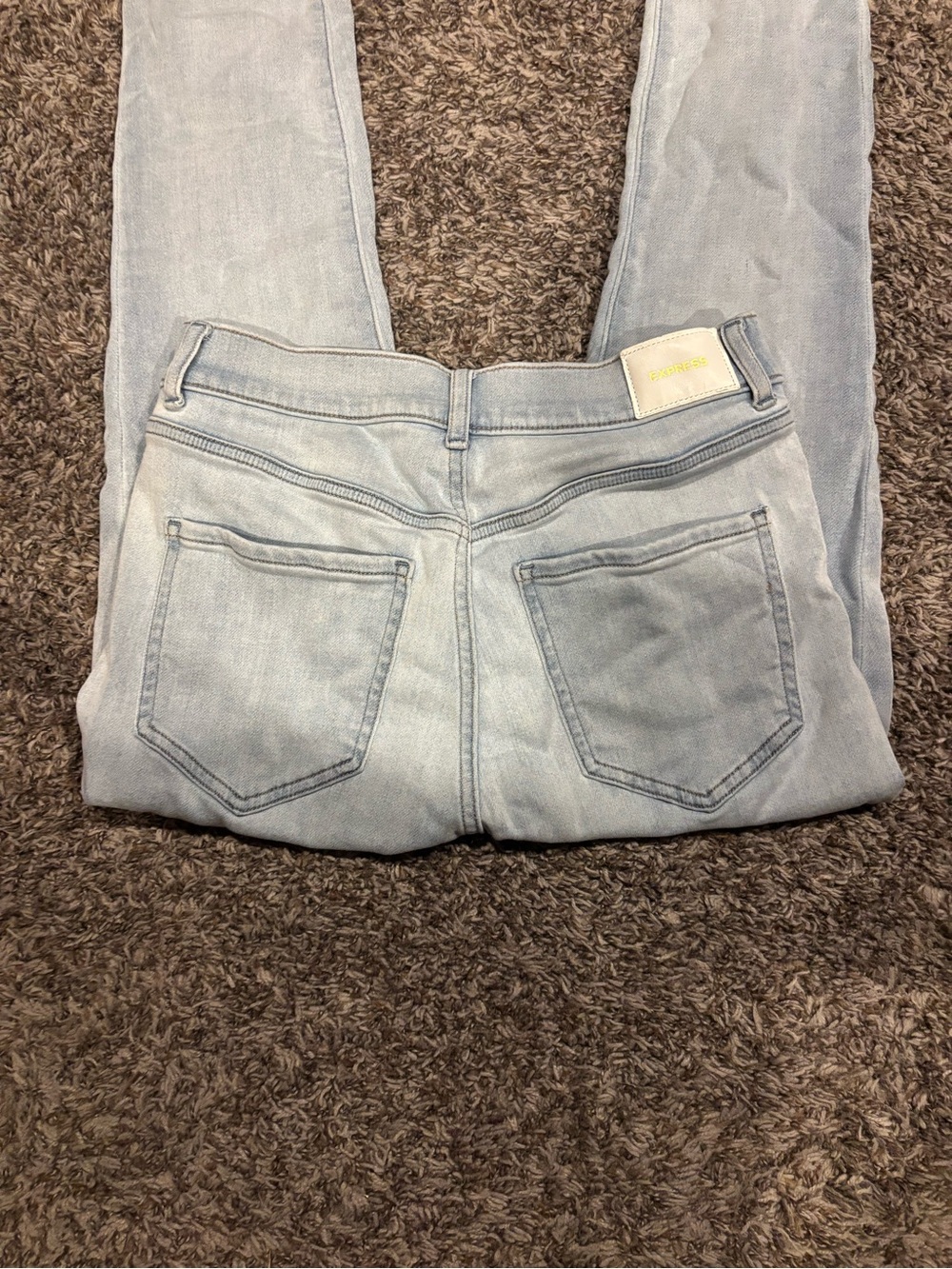 Express Light Blue Hi Rise Skinny Jeans
